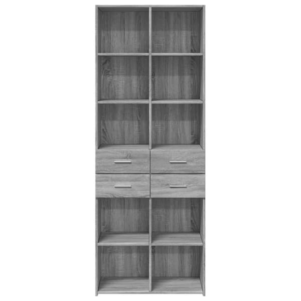 vidaXL skab 70x42,5x185 cm konstrueret træ grå sonoma-eg