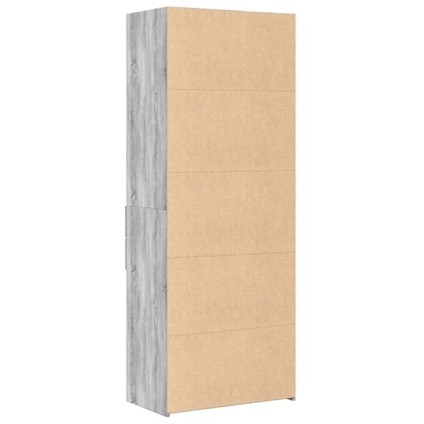vidaXL skab 70x42,5x185 cm konstrueret træ grå sonoma-eg