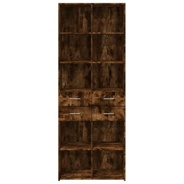 vidaXL skab 70x42,5x185 cm konstrueret træ røget egetræsfarve