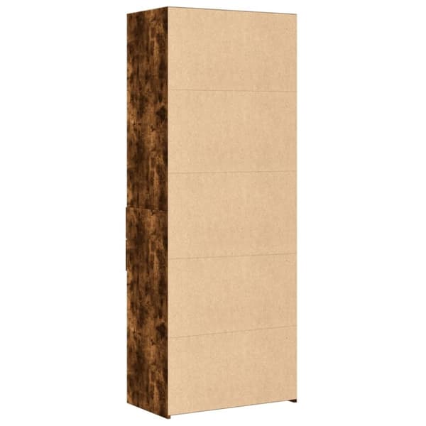 vidaXL skab 70x42,5x185 cm konstrueret træ røget egetræsfarve