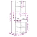 Miniatyrbillede 10 af 11: vidaXL skab 70x42,5x185 cm konstrueret træ røget egetræsfarve