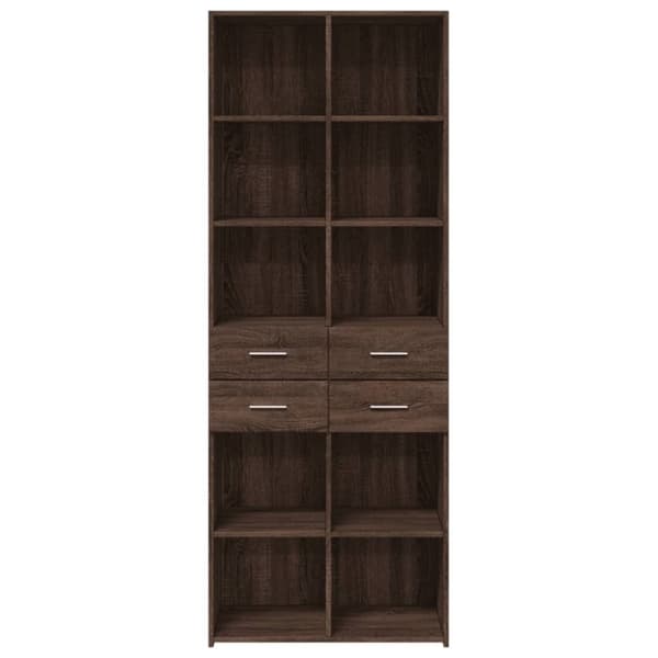 vidaXL skab 70x42,5x185 cm konstrueret træ brun egetræsfarve