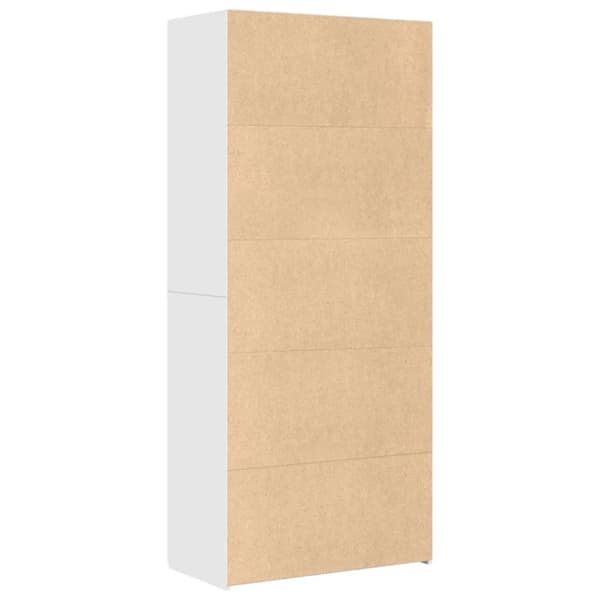 vidaXL Highboard hvit 80x42,5x185 cm konstruert tre