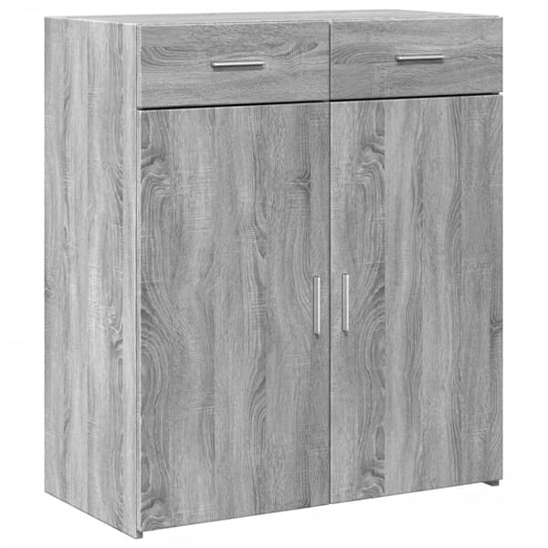 vidaXL skænk 80x42,5x93 cm konstrueret træ grå sonoma-eg