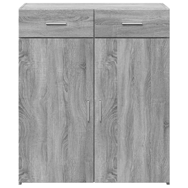 vidaXL skænk 80x42,5x93 cm konstrueret træ grå sonoma-eg