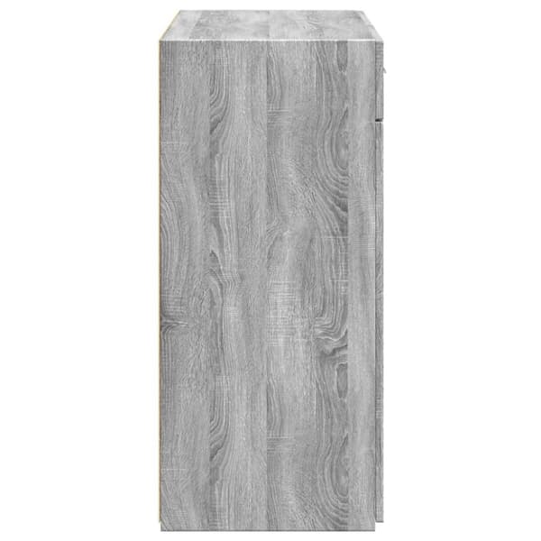 vidaXL skænk 80x42,5x93 cm konstrueret træ grå sonoma-eg