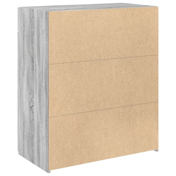 vidaXL skænk 80x42,5x93 cm konstrueret træ grå sonoma-eg