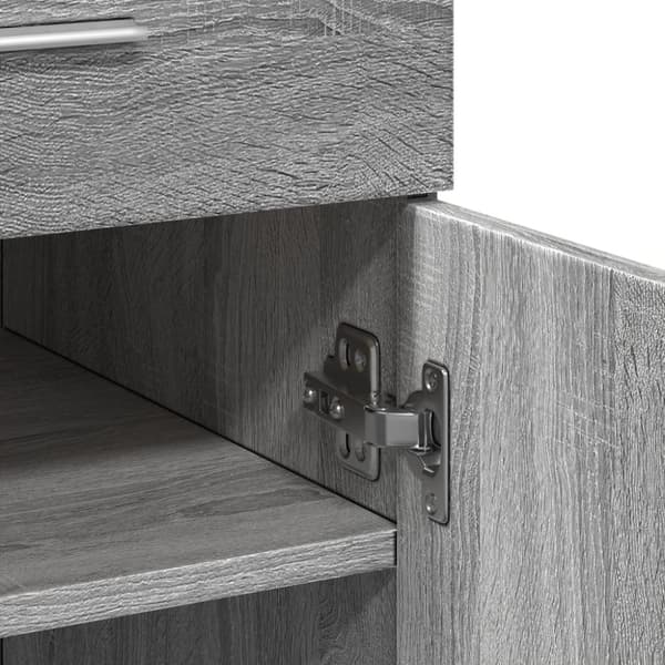 vidaXL skænk 80x42,5x93 cm konstrueret træ grå sonoma-eg