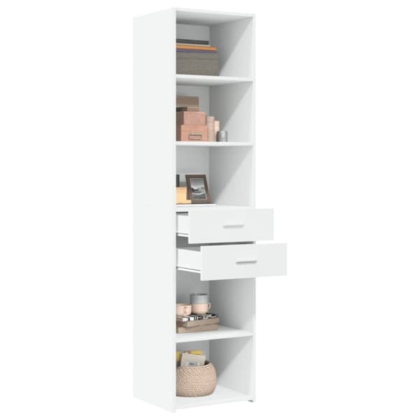 vidaXL Hylle hvit 45x42,5x185 cm konstruert tre