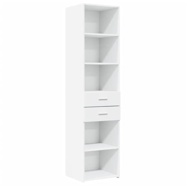 vidaXL højskab 40x42,5x185 cm konstrueret træ hvid