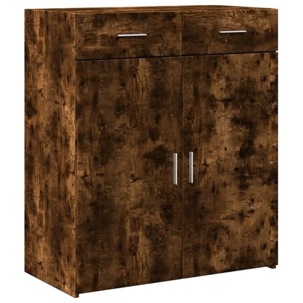vidaXL Skänk rökfärgad ek 80x42,5x93 cm konstruerat trä