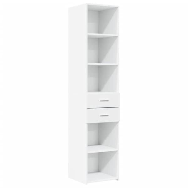 vidaXL højskab 40x42,5x185 cm konstrueret træ hvid
