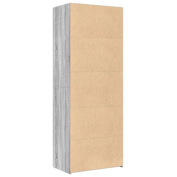 vidaXL skab 70x42,5x185 cm konstrueret træ grå sonoma-eg