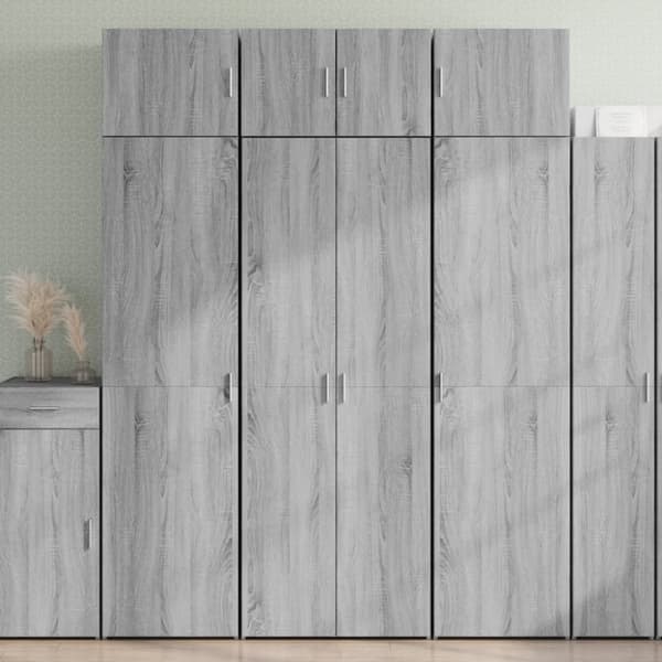 vidaXL skab 70x42,5x185 cm konstrueret træ grå sonoma-eg