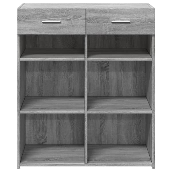 vidaXL Skjenk grå sonoma eik 80x42,5x93 cm konstruert tre