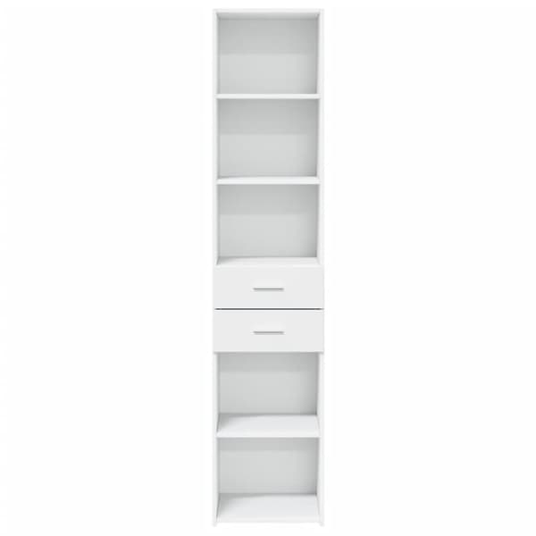vidaXL Hylle hvit 40x42,5x185 cm konstruert tre