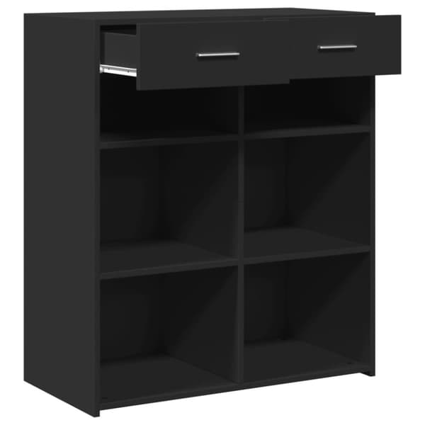 vidaXL Skjenk svart 80x42,5x93 cm konstruert tre