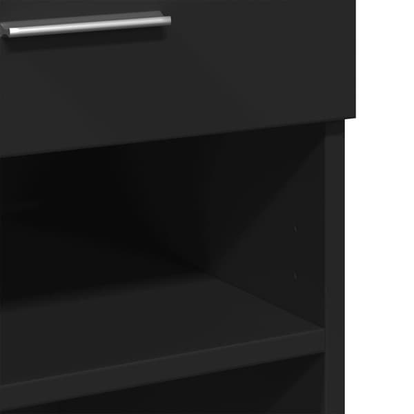 vidaXL Skjenk svart 80x42,5x93 cm konstruert tre