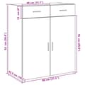 Pikkukuva 11 / 11: vidaXL Senkki savutammi 80x42,5x93 cm tekninen puu