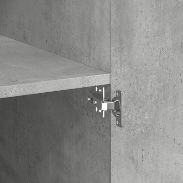 vidaXL Highboard betonggrå 70x42,5x185 cm konstruert tre