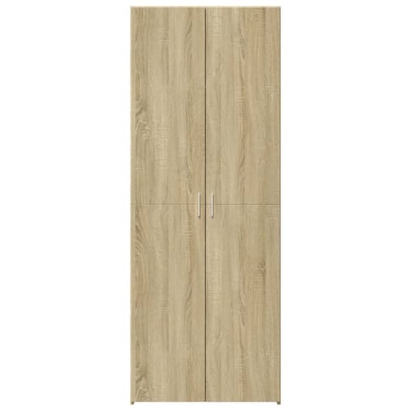 vidaXL Highboard sonoma eik 70x42,5x185 cm konstruert tre
