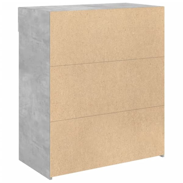 vidaXL Skänk betonggrå 80x42,5x93 cm konstruerat trä