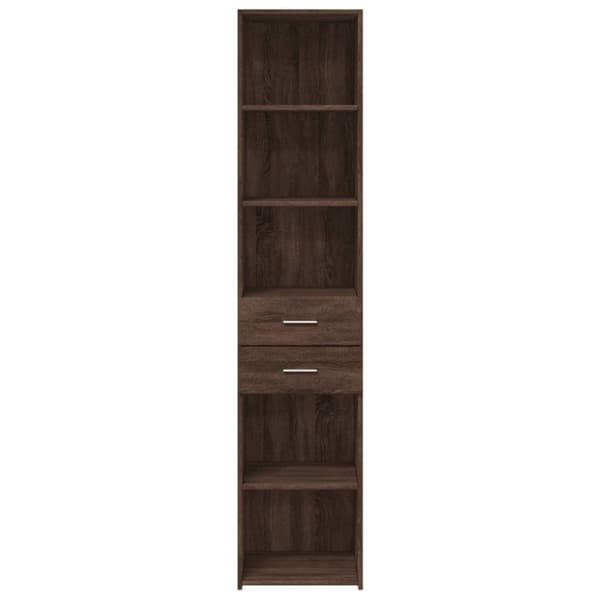 vidaXL Hylle brun eik 40x42,5x185 cm konstruert tre