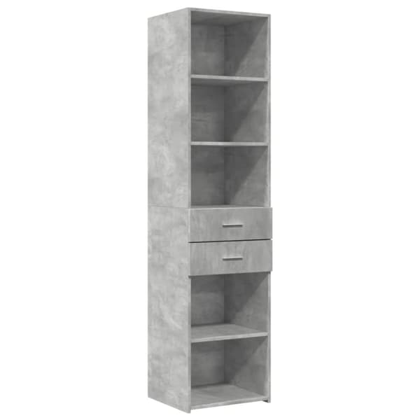 vidaXL højskab 40x42,5x185 cm konstrueret træ betongrå