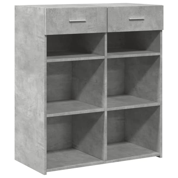 vidaXL skænk 80x42,5x93 cm konstrueret træ betongrå