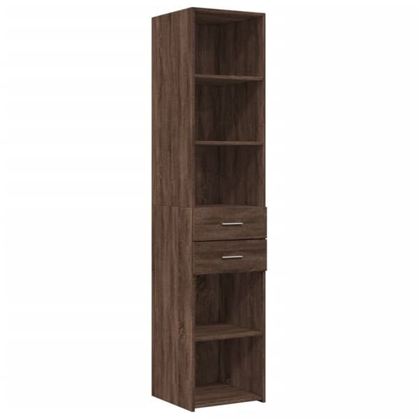 vidaXL højskab 40x42,5x185 cm konstrueret træ brun egetræsfarve