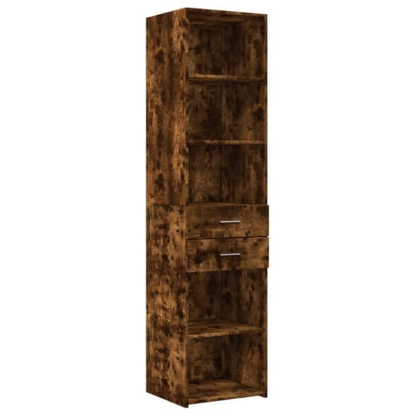 vidaXL Hylle røkt eik 45x42,5x185 cm konstruert tre
