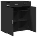 Miniatyrbilde 8 av 11: vidaXL Skjenk svart 80x42,5x93 cm konstruert tre