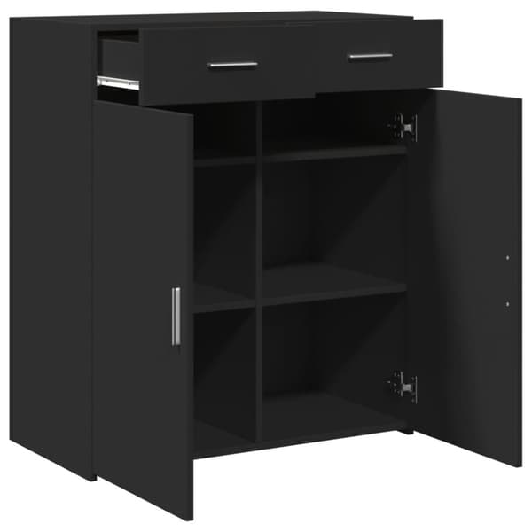 vidaXL Skjenk svart 80x42,5x93 cm konstruert tre
