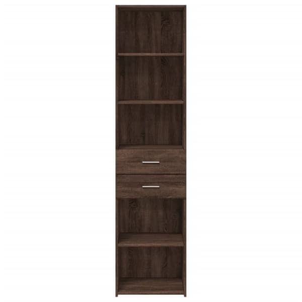 vidaXL Hylle brun eik 45x42,5x185 cm konstruert tre