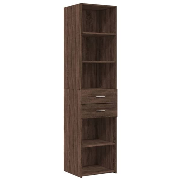 vidaXL Hylle brun eik 45x42,5x185 cm konstruert tre