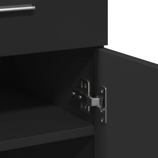 vidaXL skænk 80x42,5x93 cm konstrueret træ sort