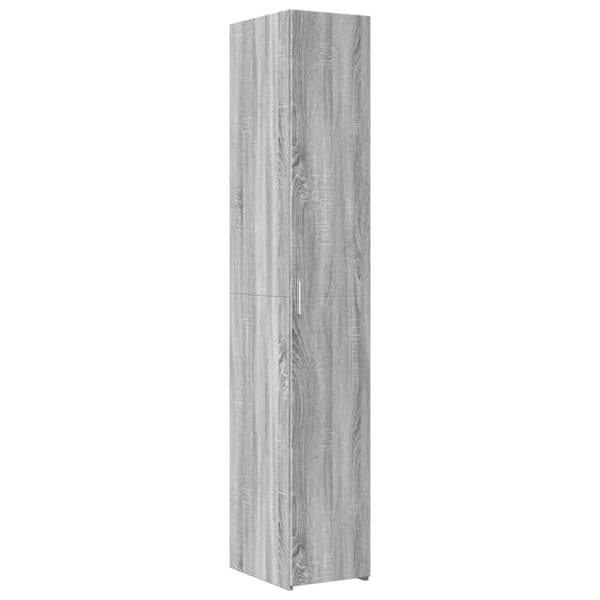 vidaXL reol 30x42,5x185 cm konstrueret træ grå sonoma-eg