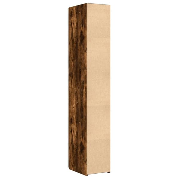 vidaXL Hylle røkt eik 30x42,5x185 cm konstruert tre