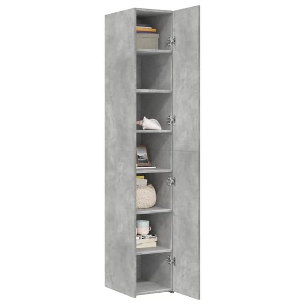 vidaXL reol 30x42,5x185 cm konstrueret træ betongrå