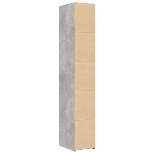 vidaXL reol 30x42,5x185 cm konstrueret træ betongrå