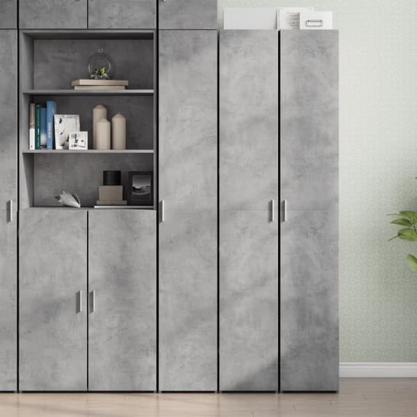 vidaXL reol 30x42,5x185 cm konstrueret træ betongrå