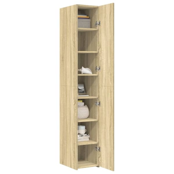 vidaXL reol 30x42,5x185 cm konstrueret træ sonoma-eg