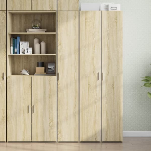 vidaXL reol 30x42,5x185 cm konstrueret træ sonoma-eg