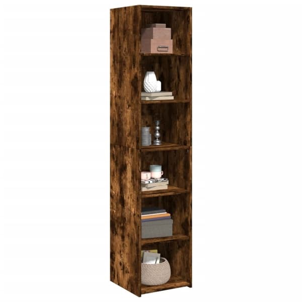vidaXL Highboard røkt eik 40x41x185 cm konstruert tre