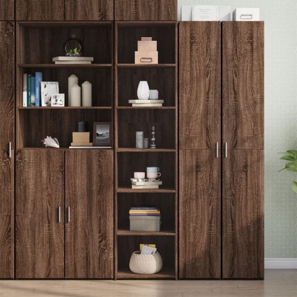 vidaXL reol 45x41x185 cm konstrueret træ brun egetræsfarve