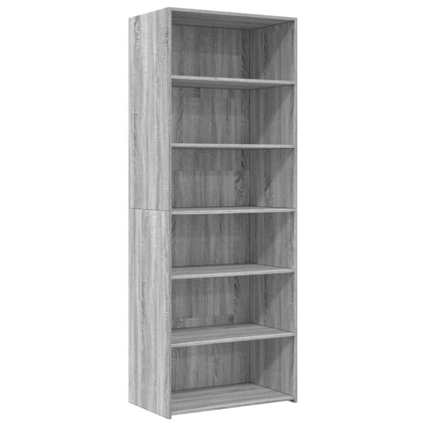 vidaXL reol 70x41x185 cm konstrueret træ grå sonoma-eg