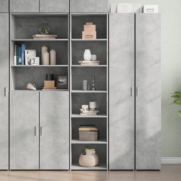 vidaXL reol 45x41x185 cm konstrueret træ betongrå