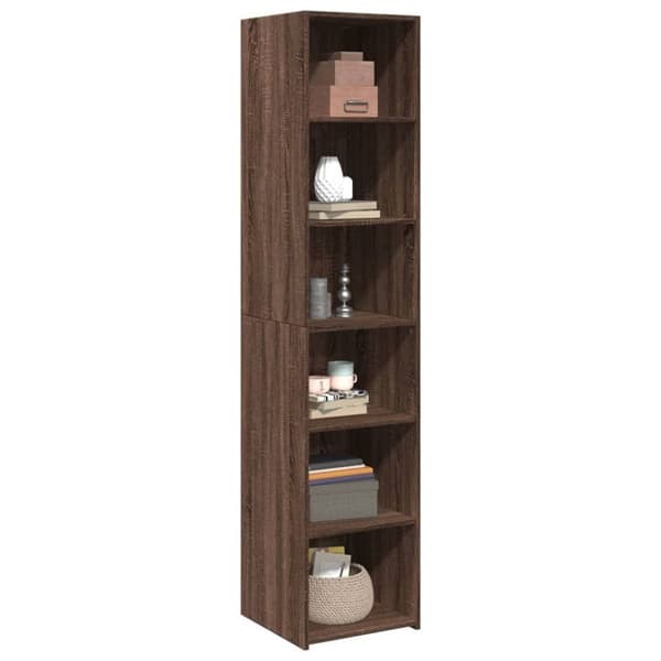 vidaXL højskab 40x41x185 cm konstrueret træ brun egetræsfarve