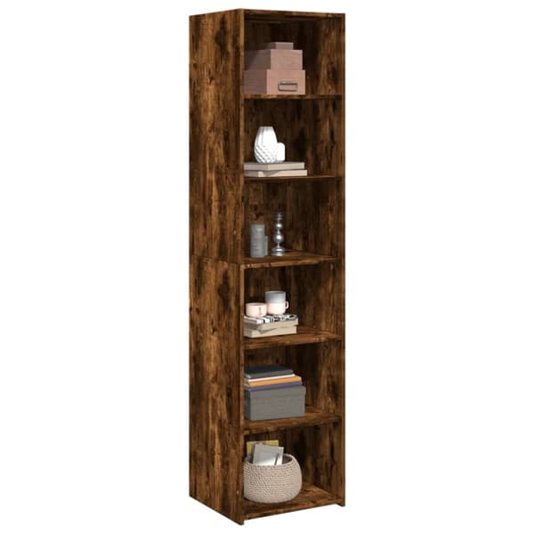 vidaXL reol 45x41x185 cm konstrueret træ røget egetræsfarve