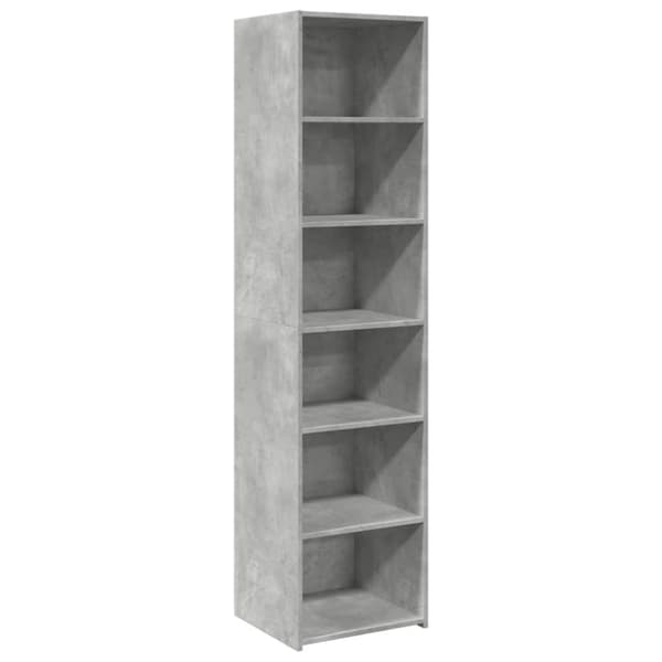 vidaXL Highboard betonggrå 45x41x185 cm konstruert tre